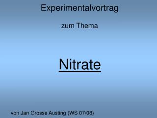 Experimentalvortrag zum Thema