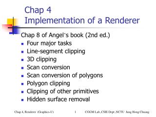 Chap 4 Implementation of a Renderer