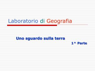 Laboratorio di Geografia