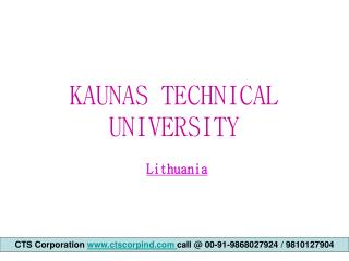 KAUNAS TECHNICAL UNIVERSITY