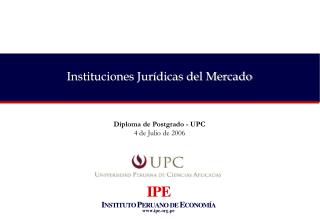 Instituciones Jurídicas del Mercado