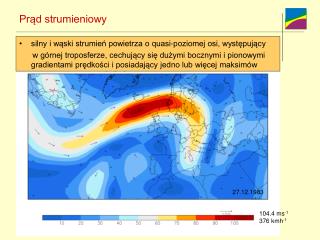 Prąd strumieniowy silny i wąski strumień powietrza o quasi-poziomej osi, występujący