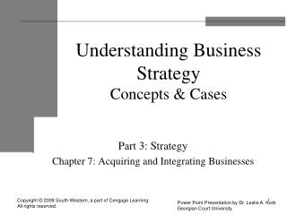 Understanding Business Strategy Concepts &amp; Cases