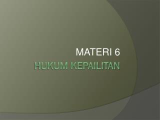 HUKUM KEPAILITAN