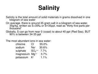 salinity presentation ppt powerpoint