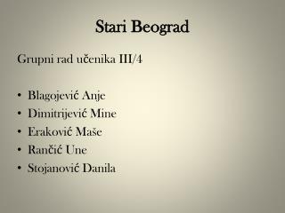 Stari Beograd
