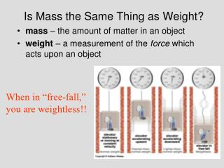 Is Mass the Same Thing as Weight?