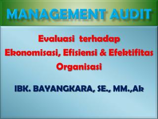 MANAGEMENT AUDIT