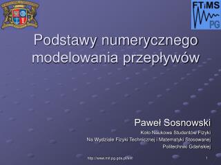 Podstawy numerycznego modelowania przepływów