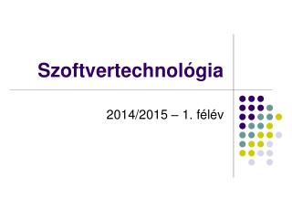 Szoftvertechnológia