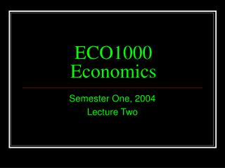 ECO1000 Economics