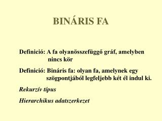 BINÁRIS FA