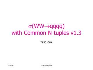  (WW qqqq) with Common N-tuples v1.3
