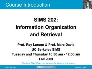 Course Introduction