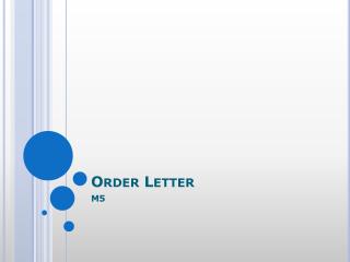 Order Letter
