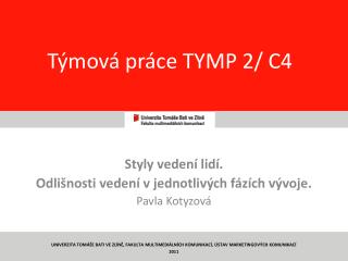 Týmová práce TYMP 2/ C4