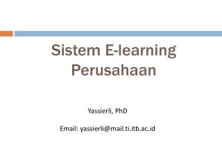 Sistem E-learning Perusahaan