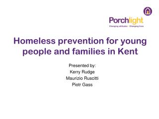 Homeless prevention for young people and families in Kent