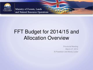 FFT Budget for 2014/15 and Allocation Overview
