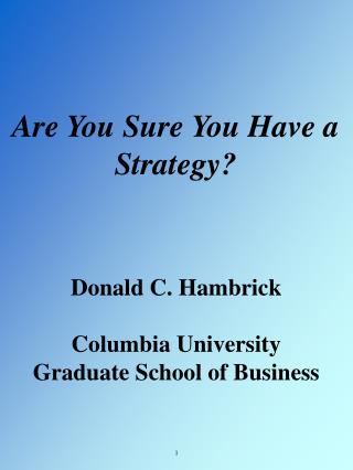 Are You Sure You Have a Strategy?