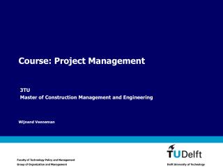 Course: Project Management