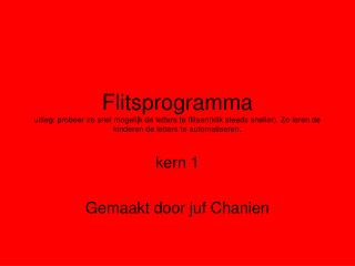 kern 1 Gemaakt door juf Chanien