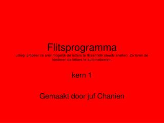 kern 1 Gemaakt door juf Chanien