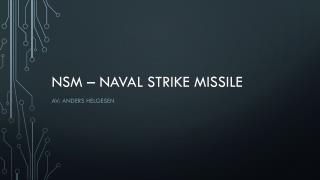 NSM – naval strike missile