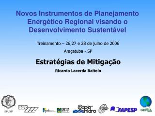 Novos Instrumentos de Planejamento Energético Regional visando o Desenvolvimento Sustentável