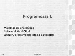 Programozás I.