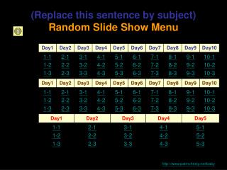 (Replace this sentence by subject) Random Slide Show Menu