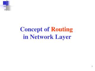 Concept of Routing in Network Layer