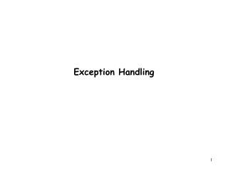 Exception Handling