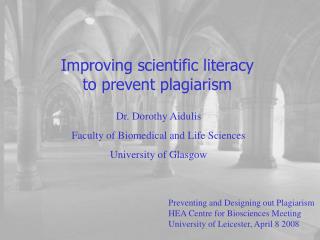 Improving scientific literacy to prevent plagiarism