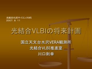 光結合 VLBI の将来計画