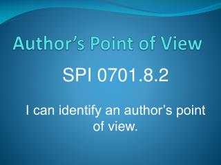 Author’s Point of View