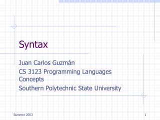 Syntax