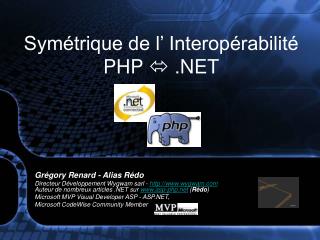 Symétrique de l’ Interopérabilité PHP  .NET