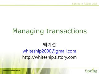 Managing transactions