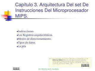 Capítulo 3. Arquitectura Del set De Instrucciones Del Microprocesador MIPS.