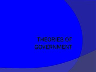 Theories of Government