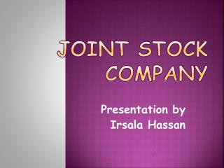 Joint Stock Company