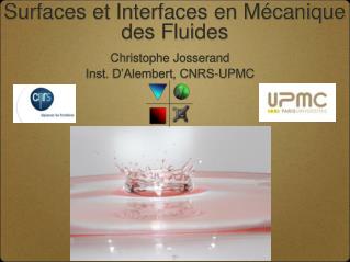 Surfaces et Interfaces en Mécanique des Fluides