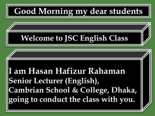 Welcome to JSC English Class