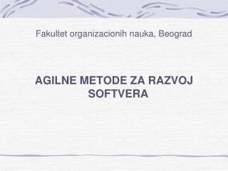 Fakultet organizacionih nauka, Beograd