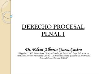 DERECHO PROCESAL PENAL I