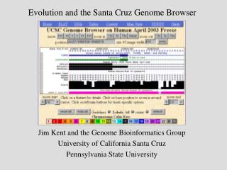 Evolution and the Santa Cruz Genome Browser