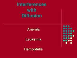 Interferences with Diffusion