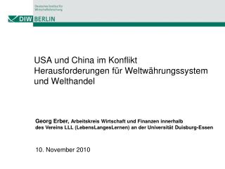 USA und China im Konflikt Herausforderungen für Weltwährungssystem und Welthandel