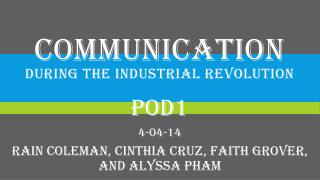 Communication during the Industrial revolution